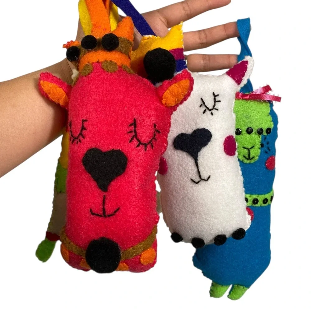 Handmade felt llama
